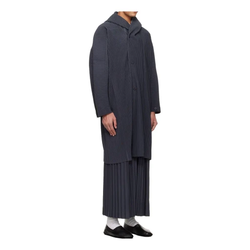 Pleated Long-Sleeved Coat