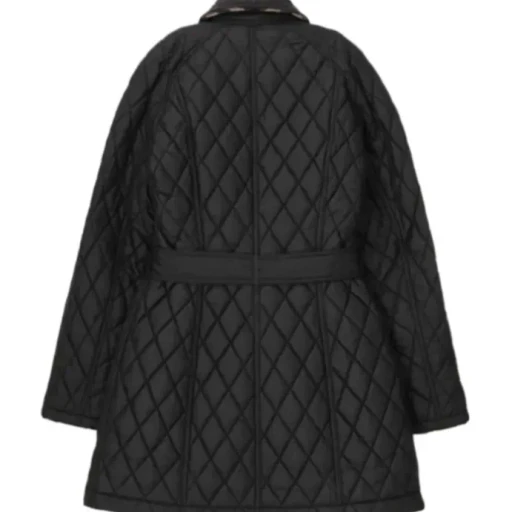 Belted Quilted Hood Jacket