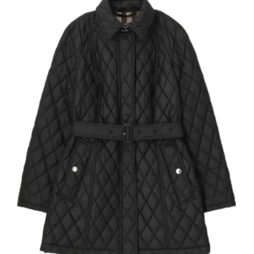 Belted Quilted Hood Jacket