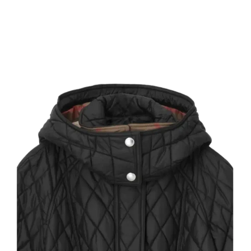 Belted Quilted Hood Jacket