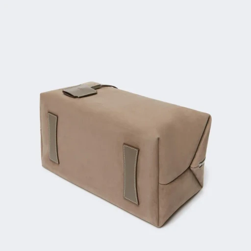 Large Nubuck Leather Boston Bag
