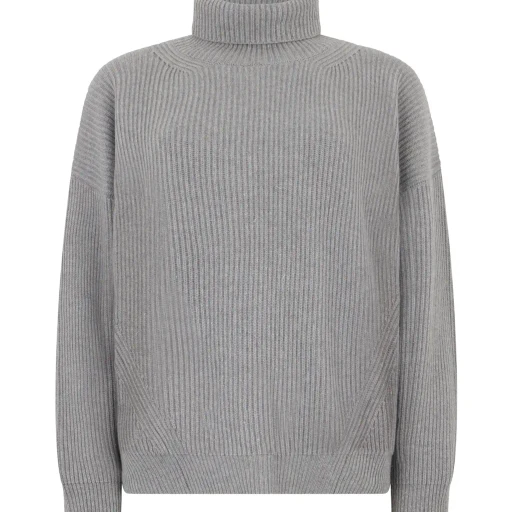 Roll-Neck Silk-Wool Blend Jumper