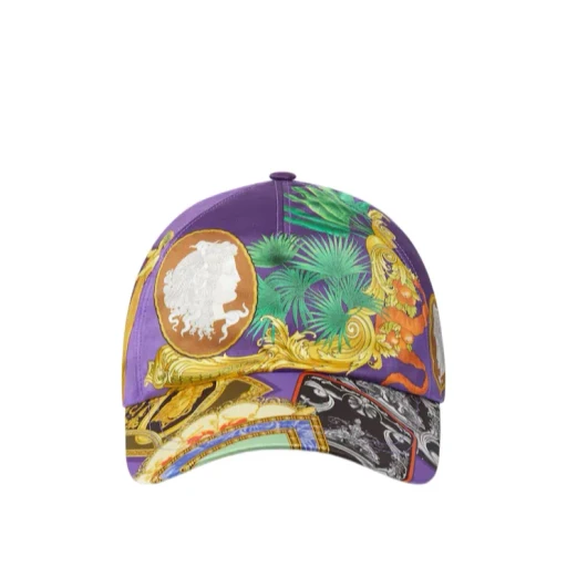 Versace Printed Twill Baseball Cap