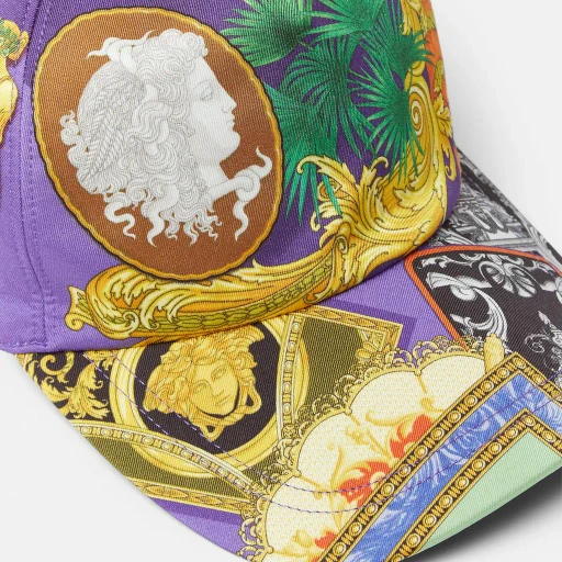 Versace Printed Twill Baseball Cap