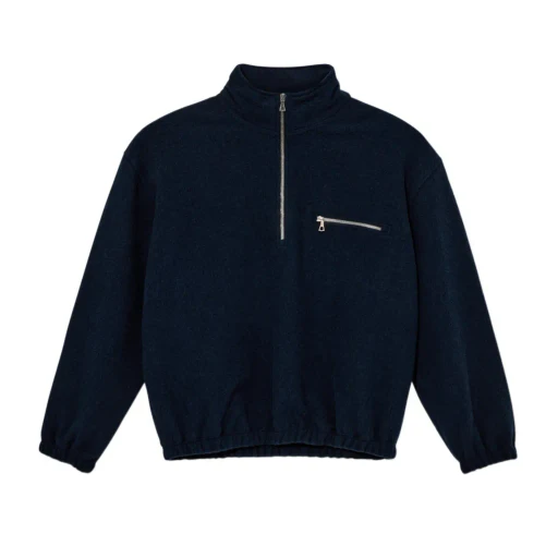 Half-Zip Wool Sweatshirt