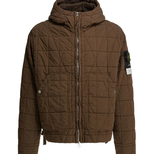 Stone Island Logo Patch Quilted Jacket