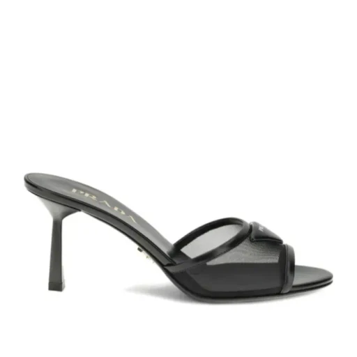 Prada Logo Detailed Heeled Sandals