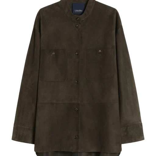 Long-Sleeved Leather Jacket