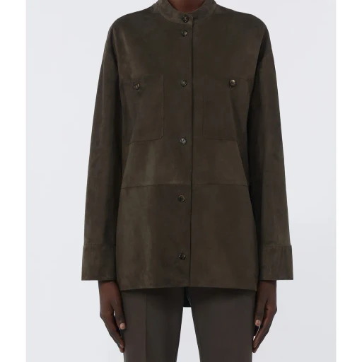Long-Sleeved Leather Jacket