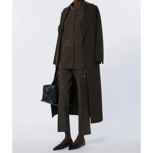 Long-Sleeved Leather Jacket