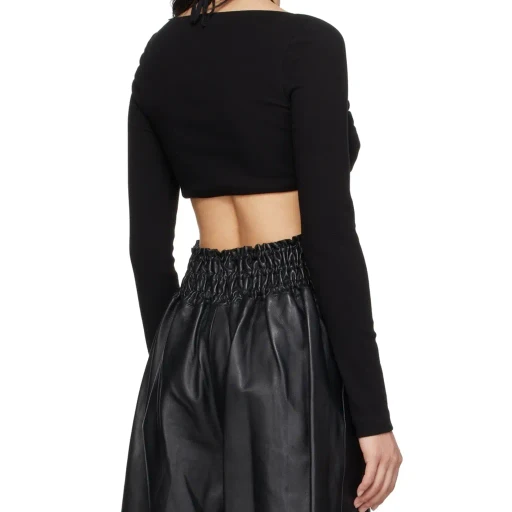Black Long-Sleeved Blouse