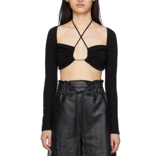 Black Long-Sleeved Blouse