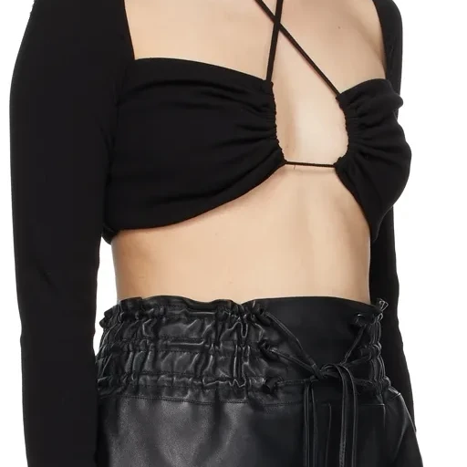 Black Long-Sleeved Blouse