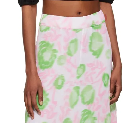 Ganni Puff Sleeved Cropped Top
