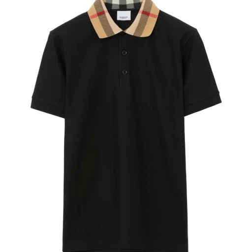 Burberry Checked Short-Sleeved Polo Shirt
