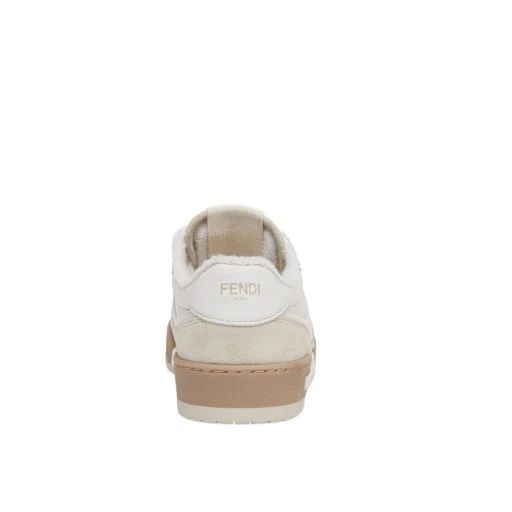 Fendi Match White Suede Low-Cut Shoes