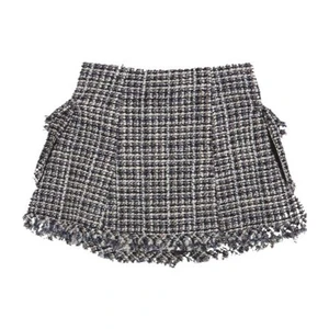 Sacai Asymmetric Tweed Wrap Mini Skirt