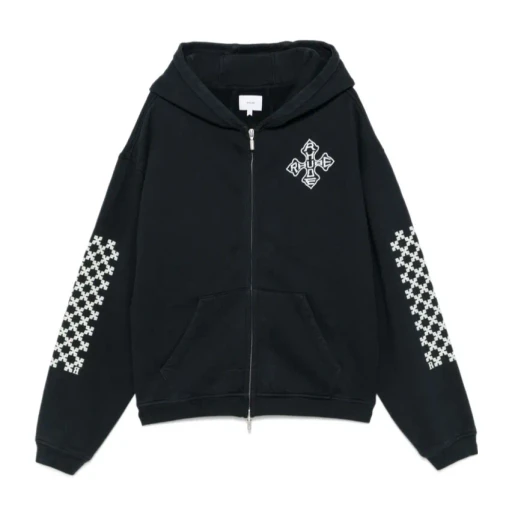 Rhude Cross Zip-Up Hoodie