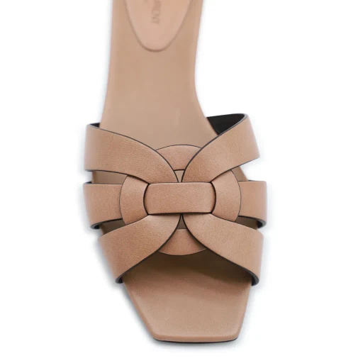 Saint Laurent Open Toe Slip-On Sandals