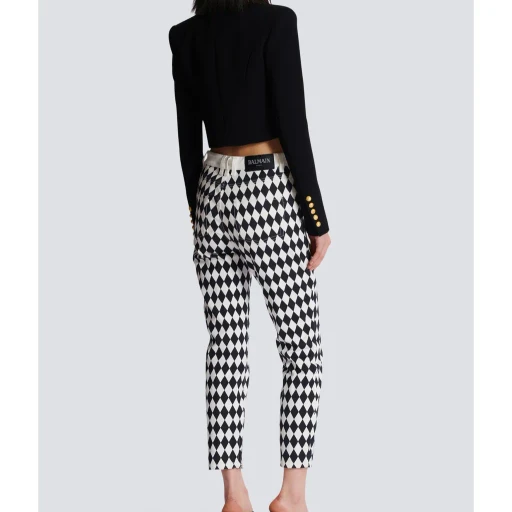 Balmain Two-Tone Crepe Spencer Jacket