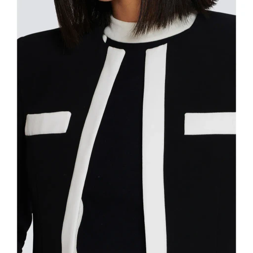 Balmain Two-Tone Crepe Spencer Jacket