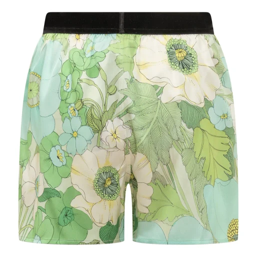 Logo-Waistband Floral-Print Shorts