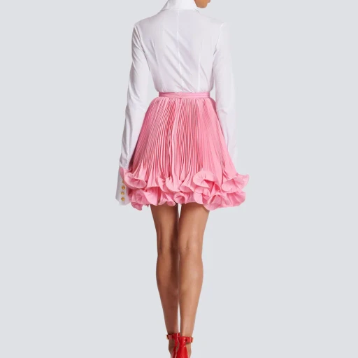 Balmain Ruffle Hem Mini Skirt