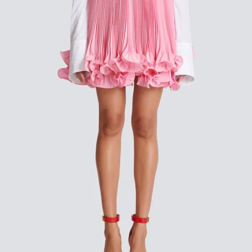 Balmain Ruffle Hem Mini Skirt