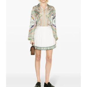 Casablanca Laurel Satin Tennis Skirt