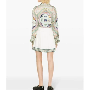 Casablanca Laurel Satin Tennis Skirt