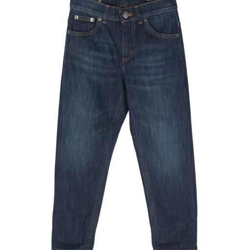 Mid-Rise Straight-Leg Jeans