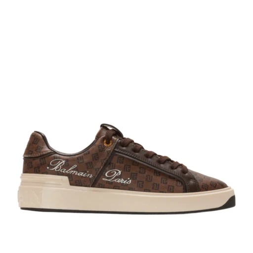 Balmain Low Top Monogrammed Sneakers