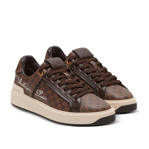 Balmain Low Top Monogrammed Sneakers