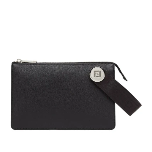 Black Leather Pochette