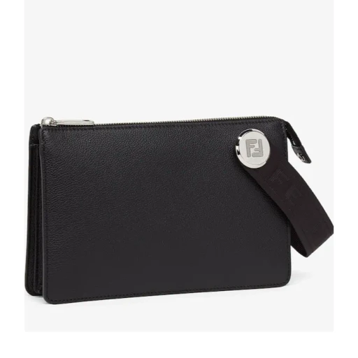 Black Leather Pochette