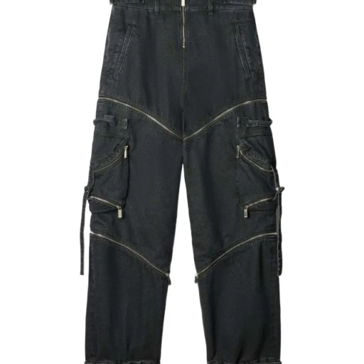 Off-White Zip Detailed Cargo Jeans