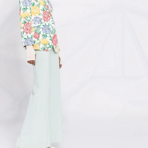 Floral-Print Single-Breasted Blazer