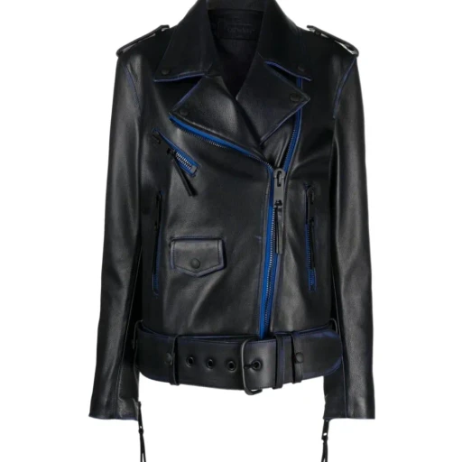 Off-White Belted Leather Jacket