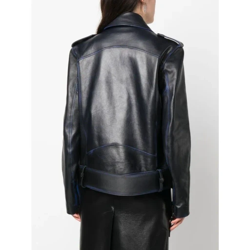 Off-White Belted Leather Jacket