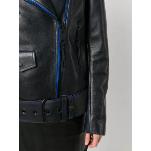Off-White Belted Leather Jacket