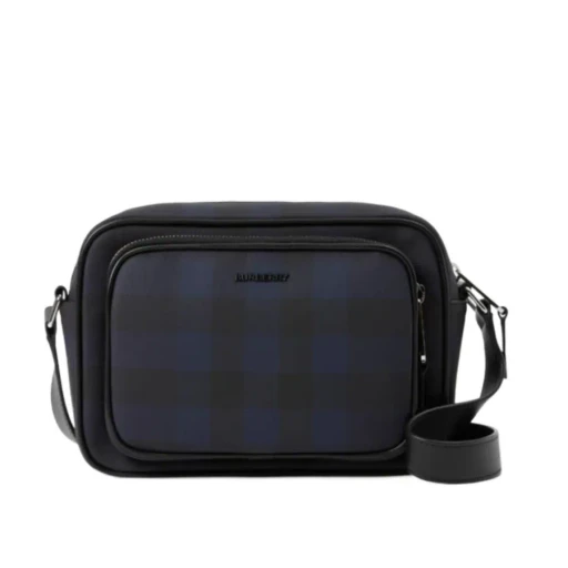 Burberry Paddy Logo Plaque Checked Messenger Bag