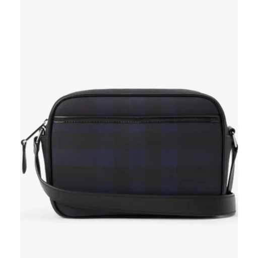 Burberry Paddy Logo Plaque Checked Messenger Bag
