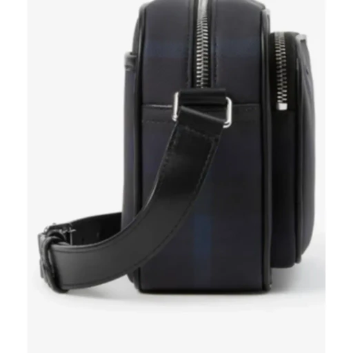 Burberry Paddy Logo Plaque Checked Messenger Bag