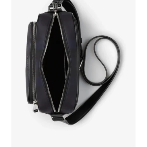Burberry Paddy Logo Plaque Checked Messenger Bag