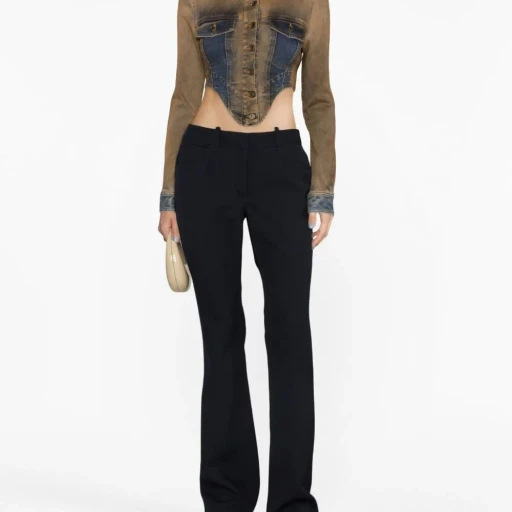 Off-White Low-Rise Flared Trousers