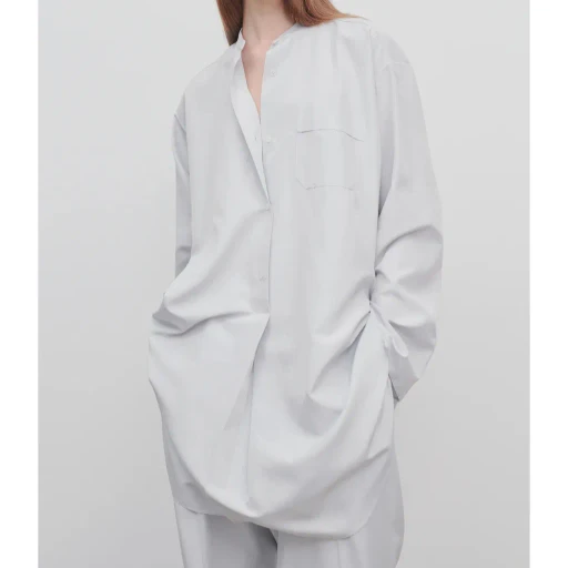 Long-Sleeve Silk Shirt