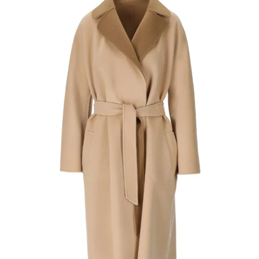 Waist Waist Long-Sleeved Double-Sided Coat