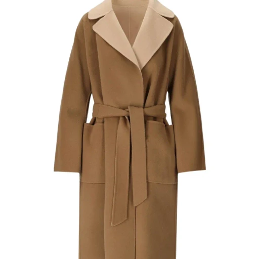 Waist Waist Long-Sleeved Double-Sided Coat
