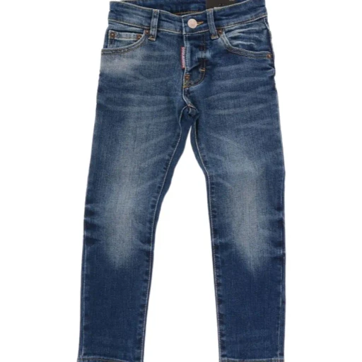 Mid-Waist Denim Pants