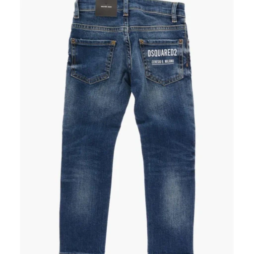 Mid-Waist Denim Pants